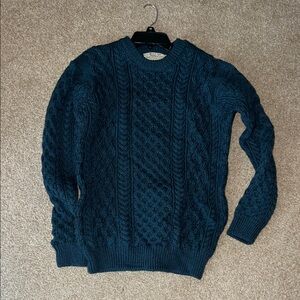 Aran Sweater Market 100% Merino Wool Irish Sweater